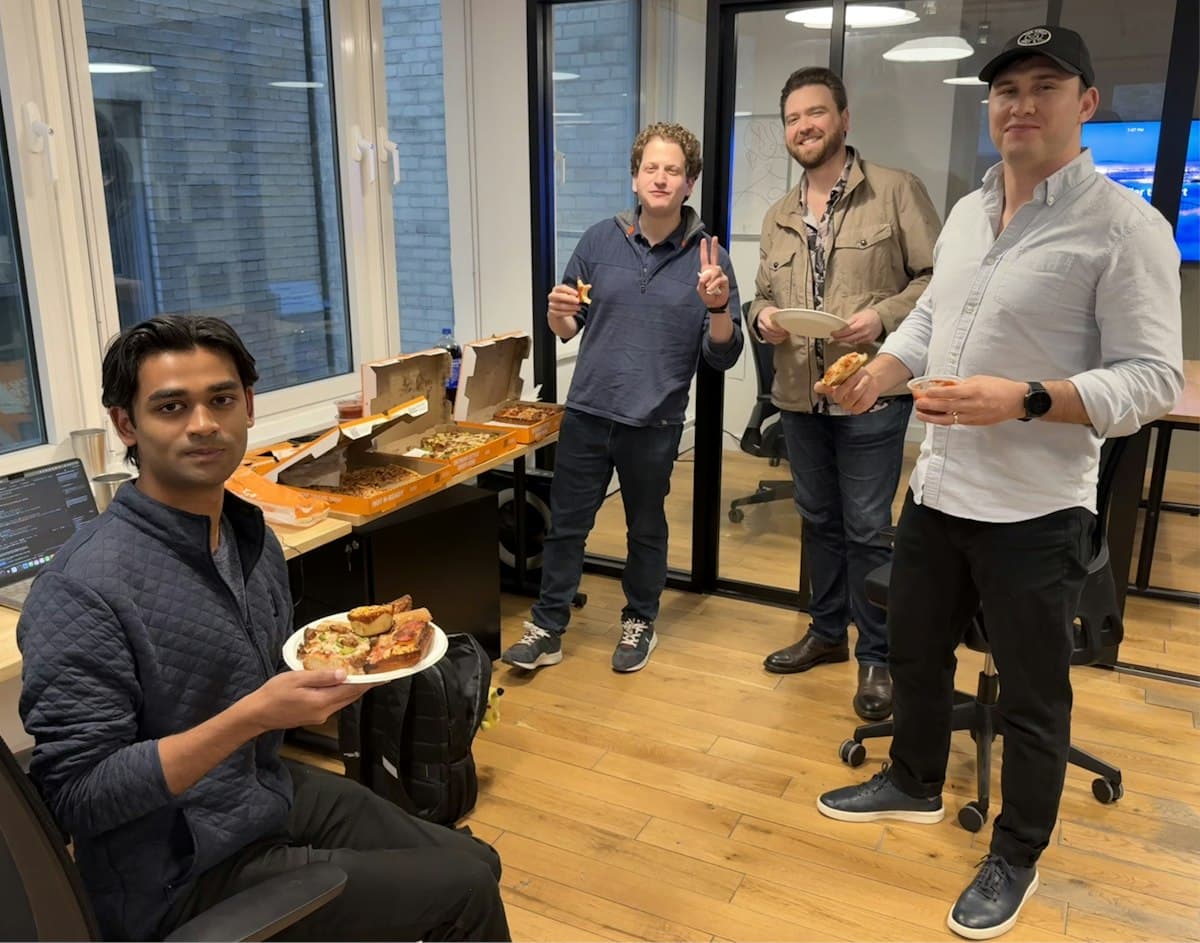 Pizza party at the office