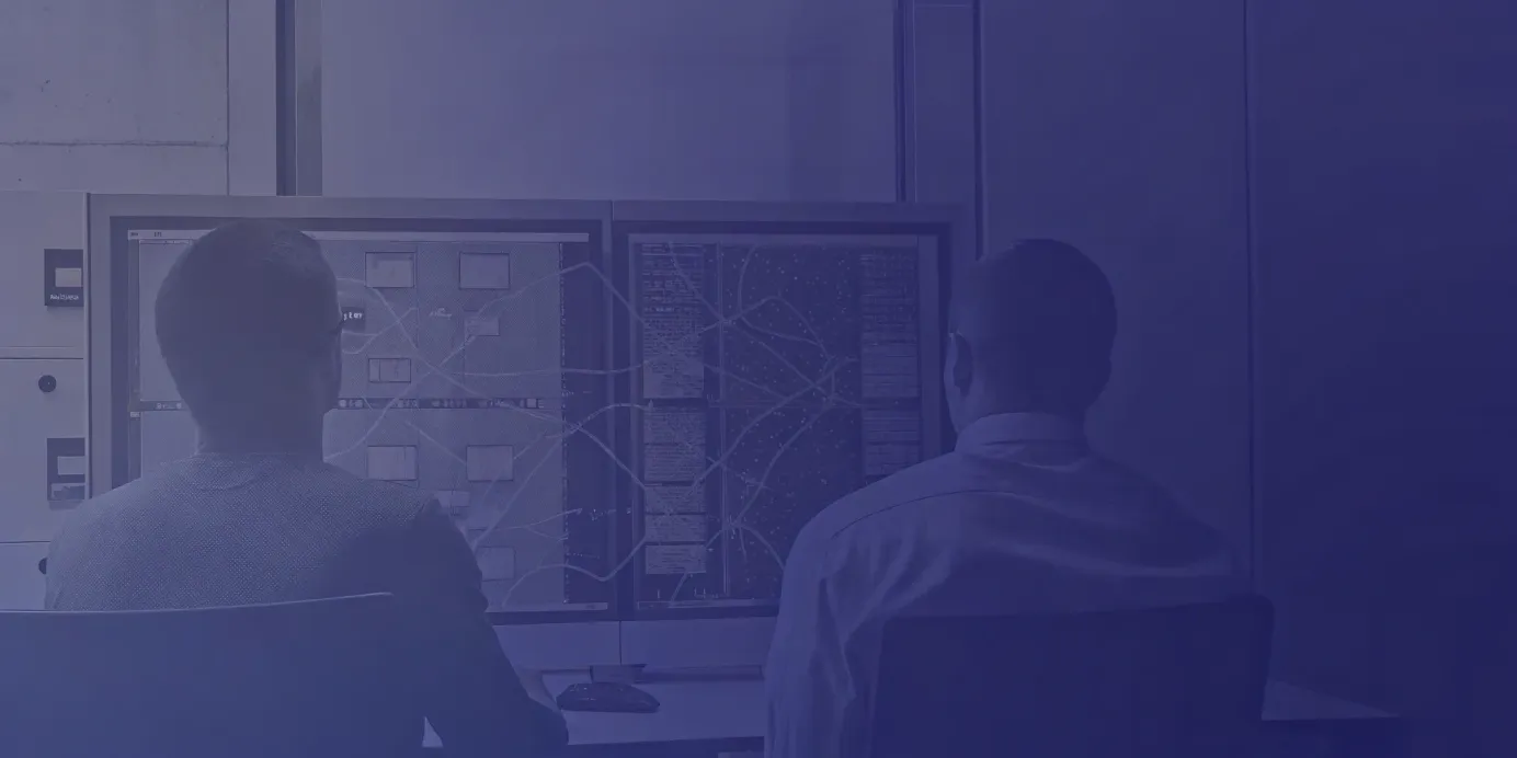 Kubernetes network policy visualized on computer monitors.