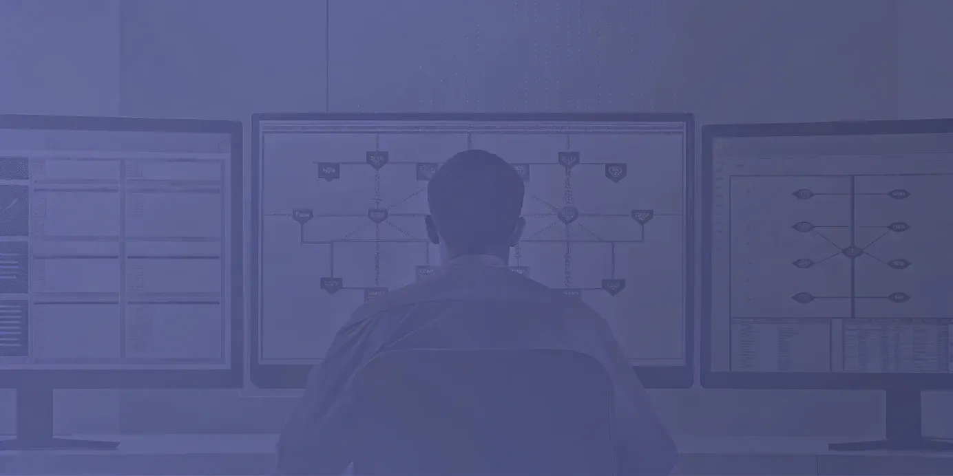 Kubernetes deployment tools on multiple monitors.