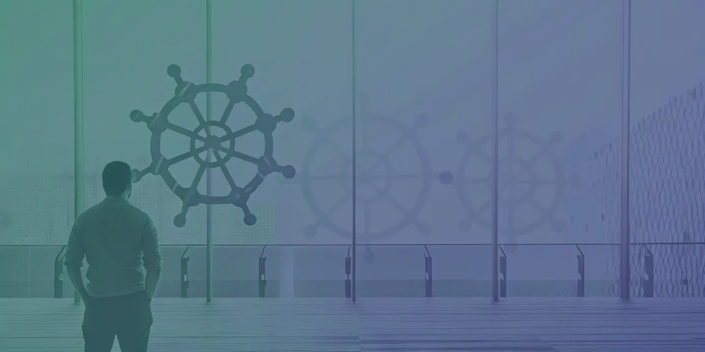 Kubernetes endpoints visualized on a glass wall.