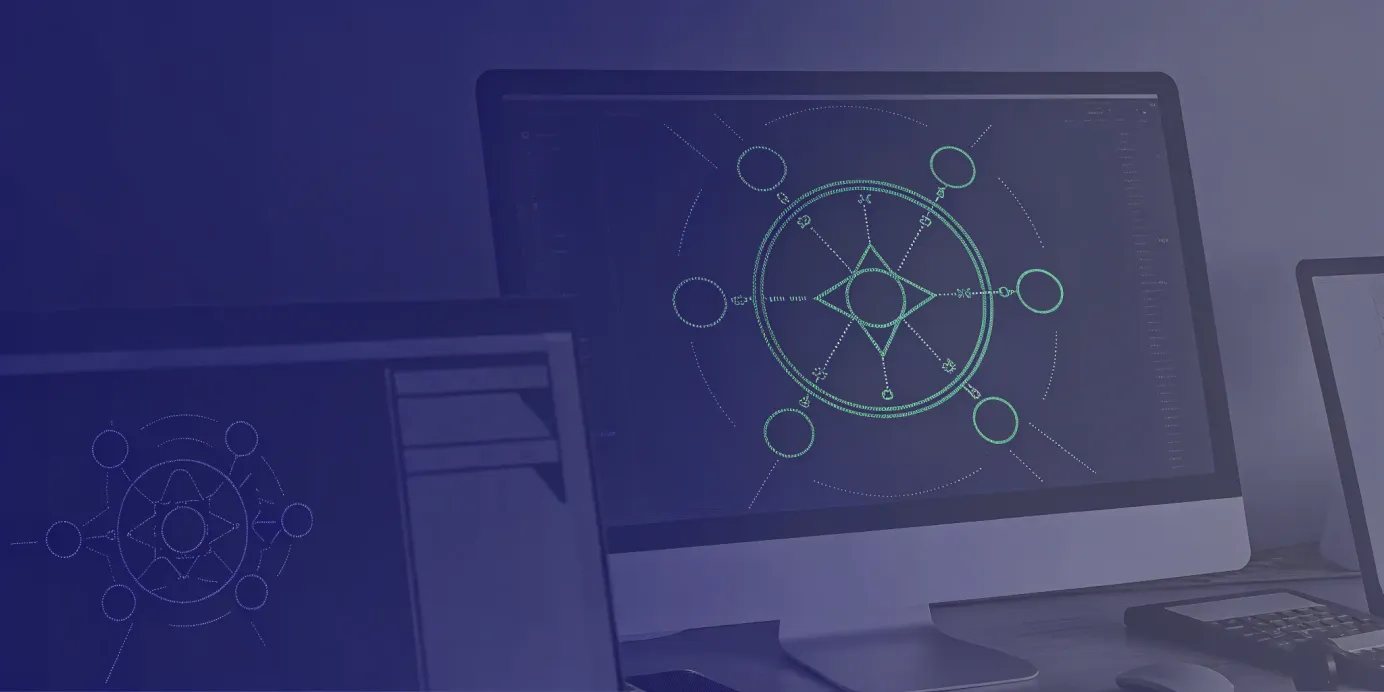 Kubernetes deployment on computer screens.