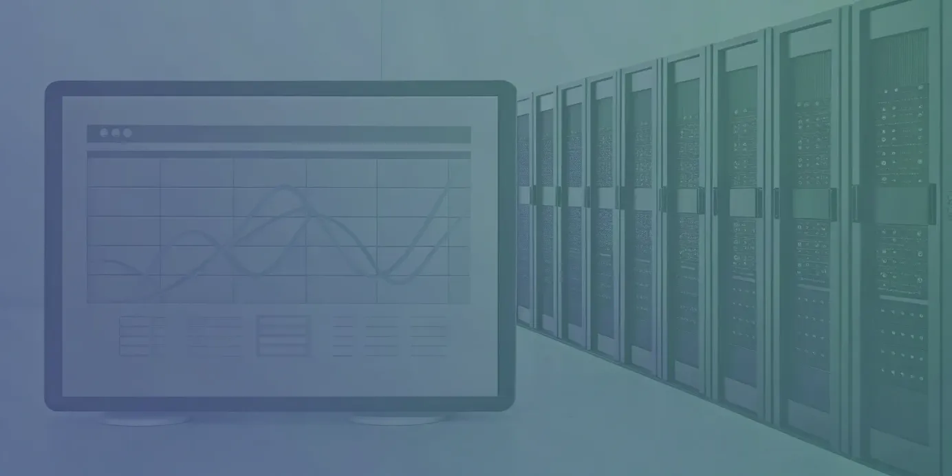 Kubernetes HPA autoscaling visualized on a server rack display.