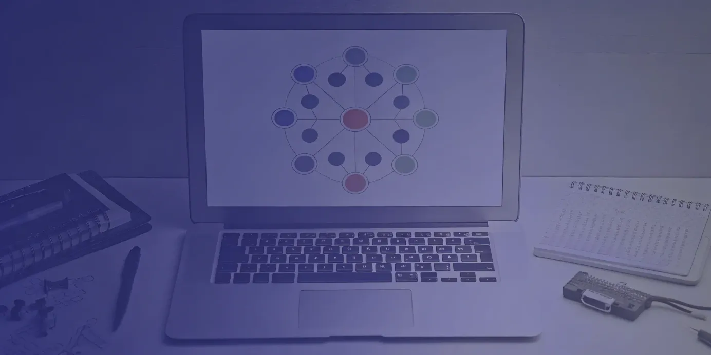 Kubernetes PVC diagram on a laptop.