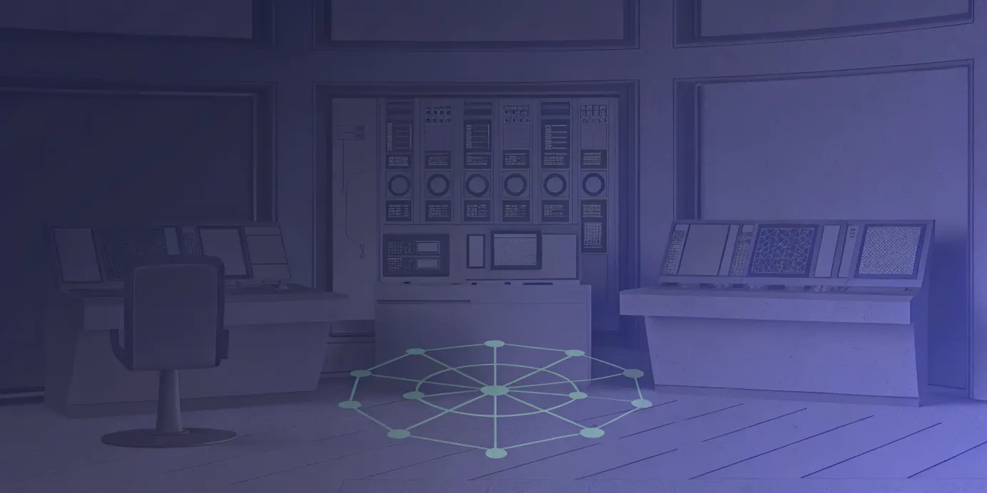 Self-hosted continuous delivery control room with network diagram.