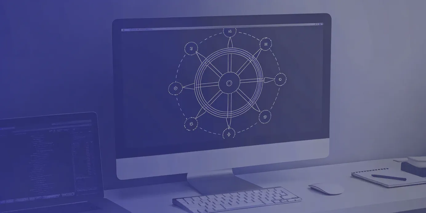 Kubernetes documentation guide on a computer screen.