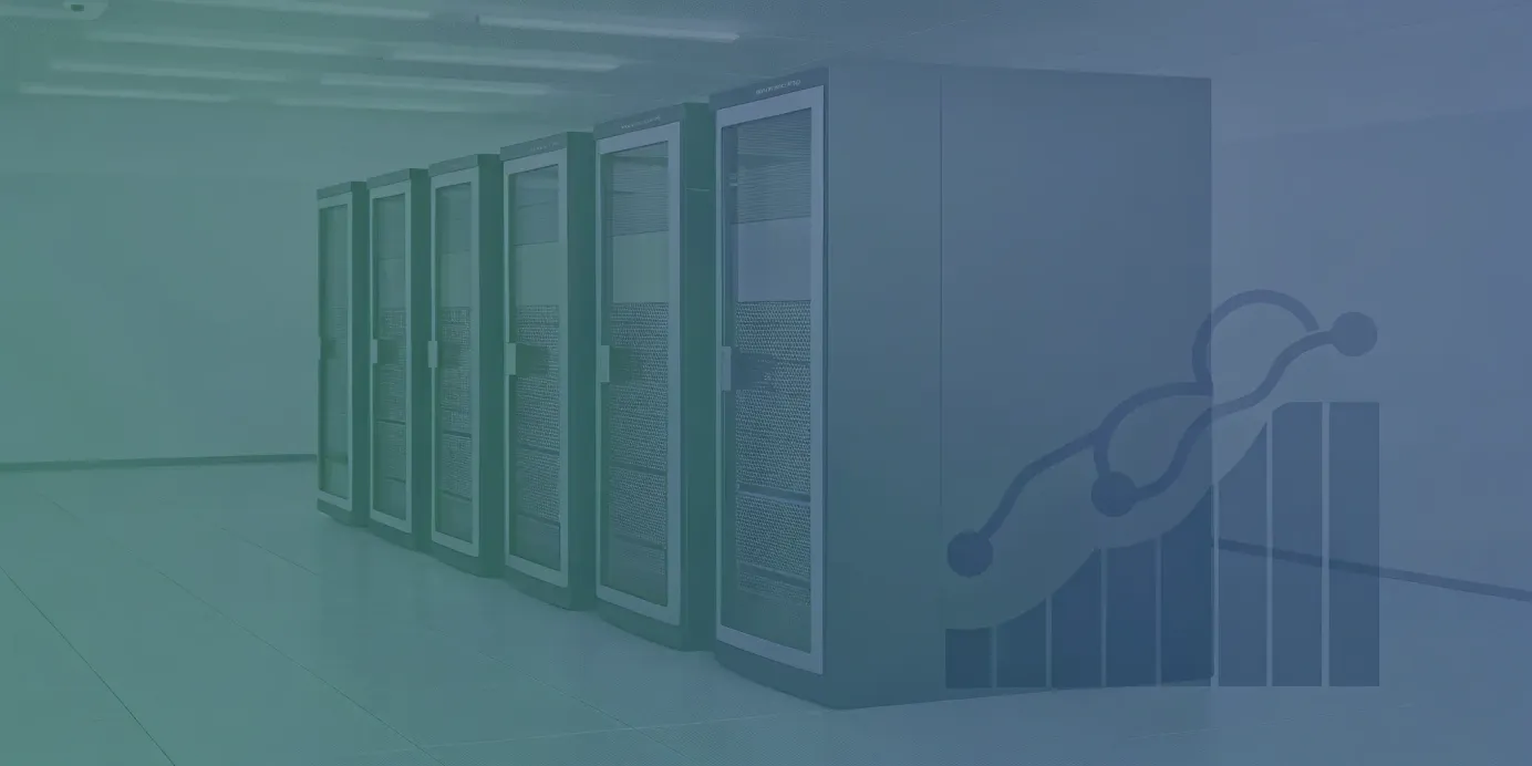 A dashboard showing the best Kubernetes cost management tools with server racks and cost analytics graphs.