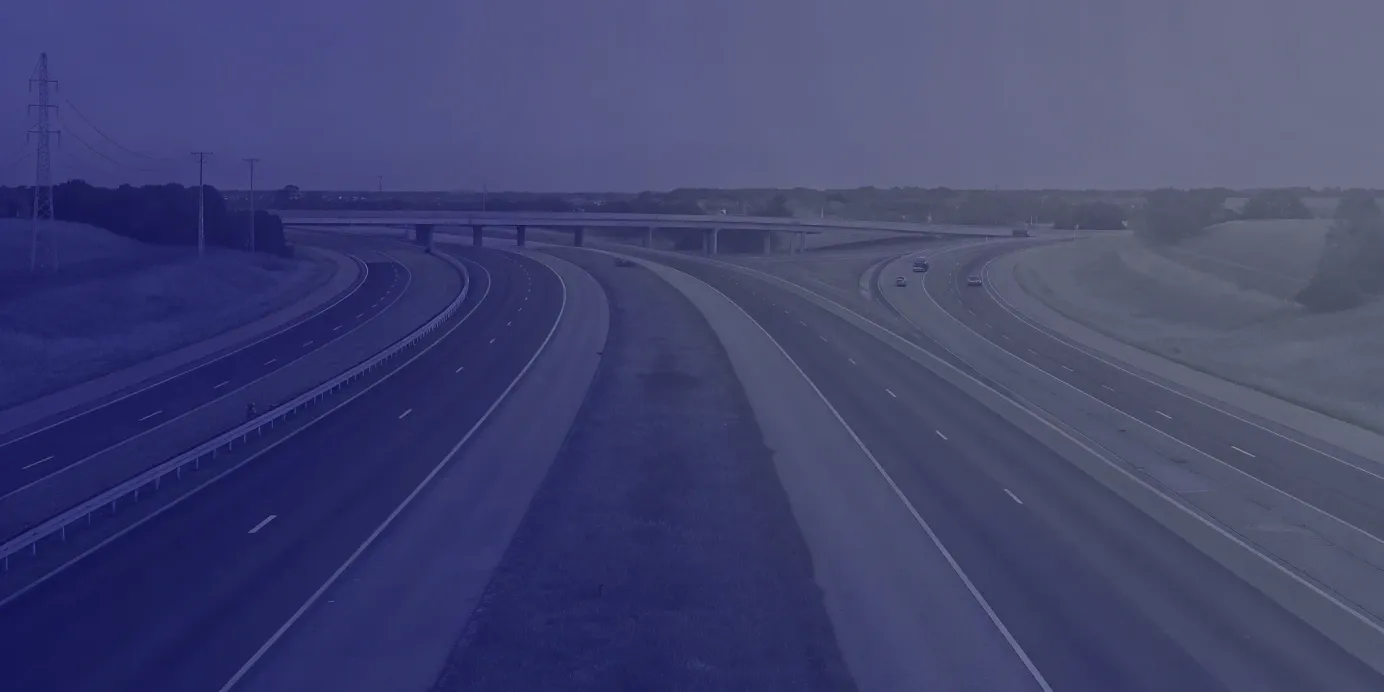 A highway interchange showing the traffic routing benefits of using an ingress controller.