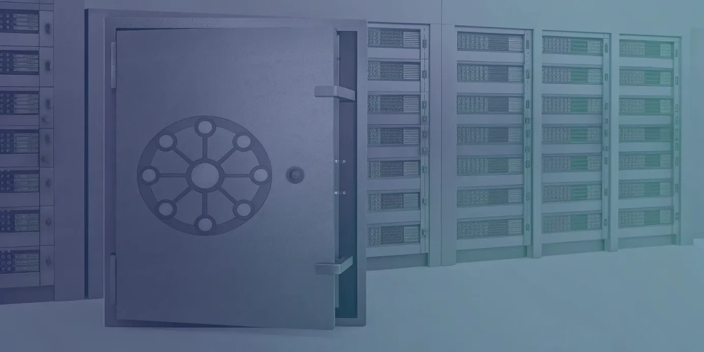 A secure vault door protecting servers, for a guide on managing secrets with HashiCorp Vault in Kubernetes.