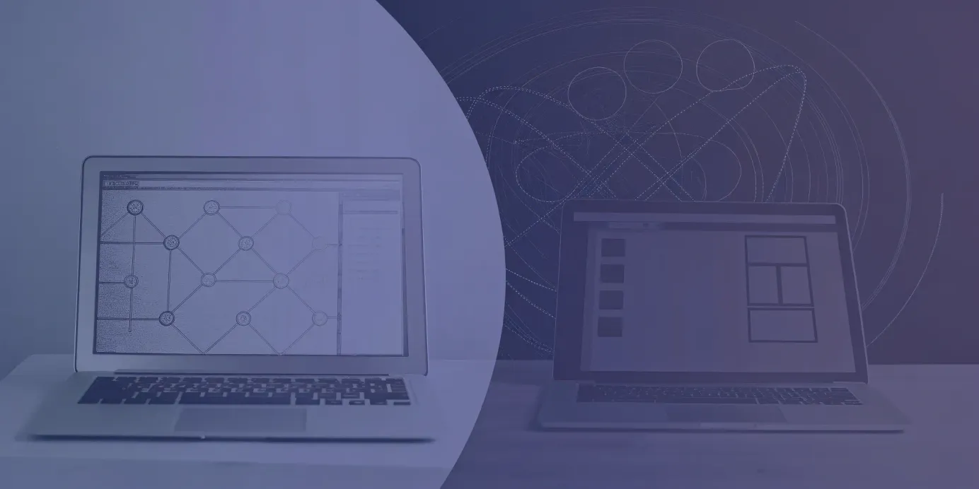 Laptops displaying Terraform vs Pulumi interfaces for Kubernetes management.