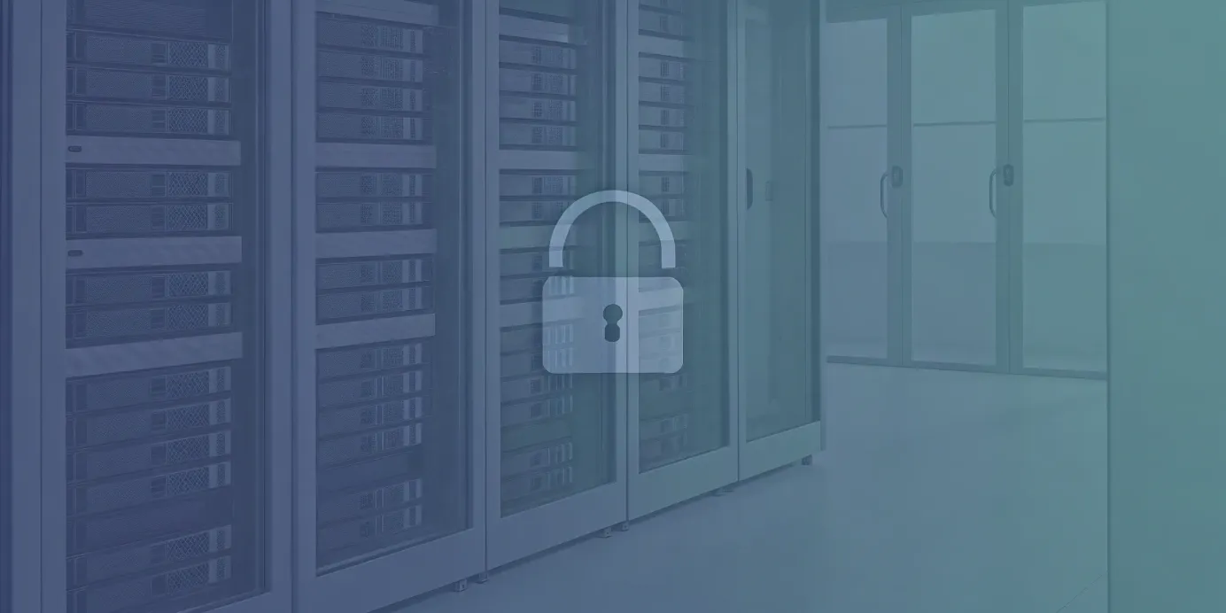 A padlock over server racks securing a zero trust Kubernetes implementation.