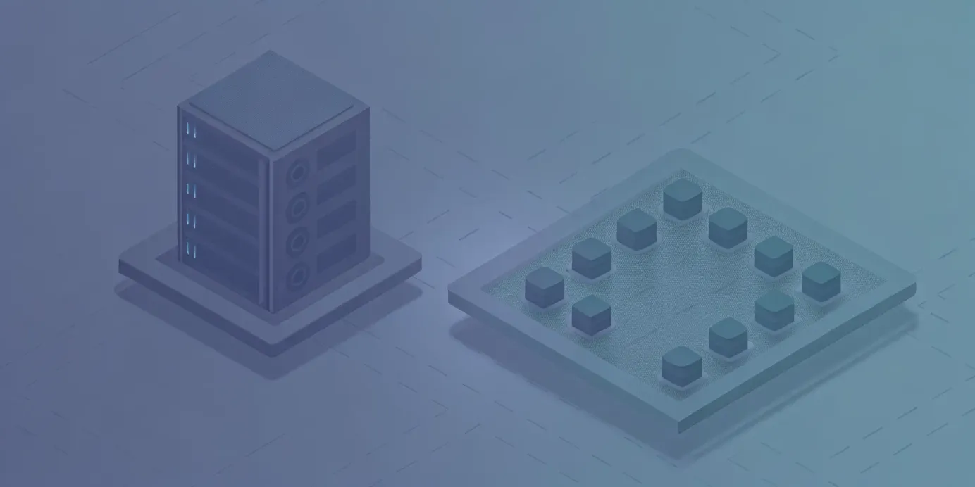 Icons comparing the cluster architecture of MicroK8s vs Kubernetes.