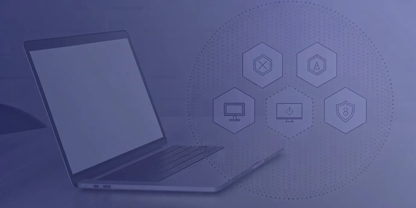 Open laptop with OpenShift and Kubernetes logos for a step-by-step tutorial.