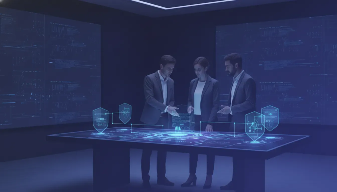 Platform engineers reviewing secure Terraform and Kubernetes infrastructure