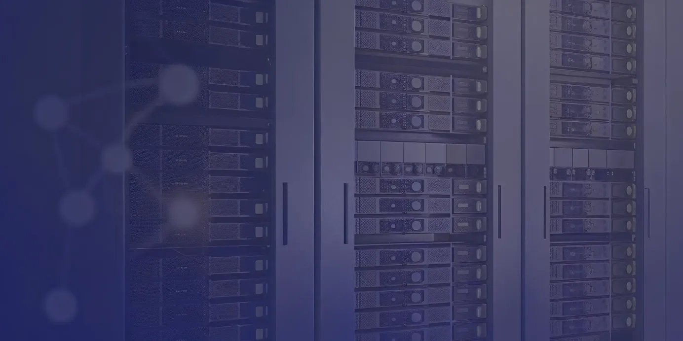 Abstract visualization of Kubernetes scheduler distributing container pods across server nodes in a data center