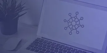 A Kubernetes network diagram on a laptop for Terraform provider automation.